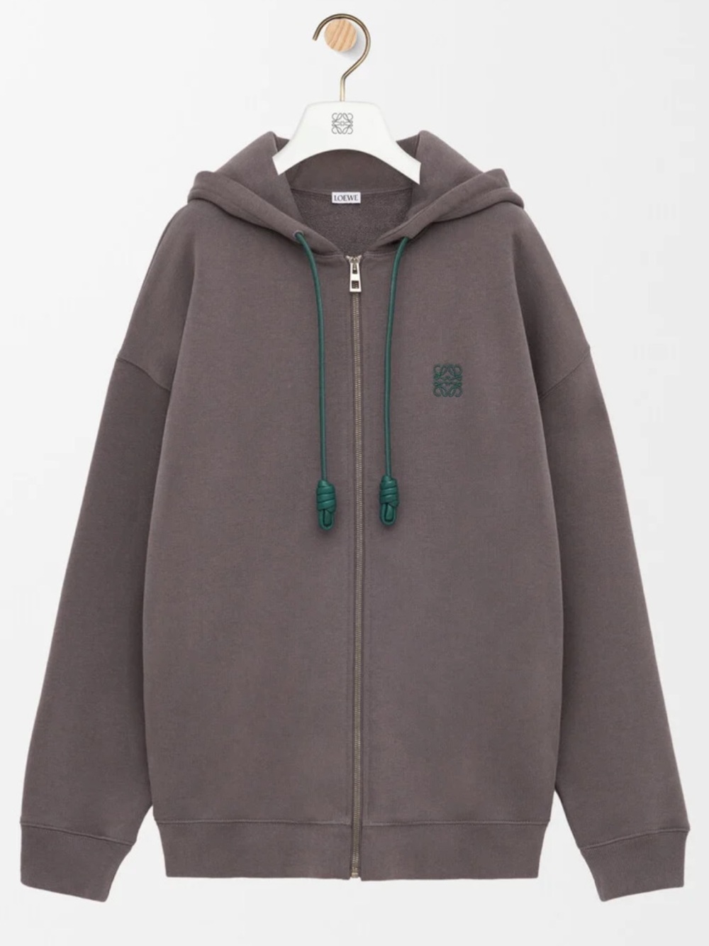 Loewe Anagram Cotton-Blend Fill-Zip Hoodie (XL)